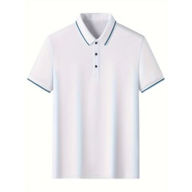 Men's Casual Lapel 1/4 Button Short Sleeve Golf Shirt for Men's Fitness - Breathable and Comfortable