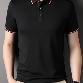 Men's Casual Lapel 1/4 Button Short Sleeve Golf Shirt for Men's Fitness - Breathable and Comfortable