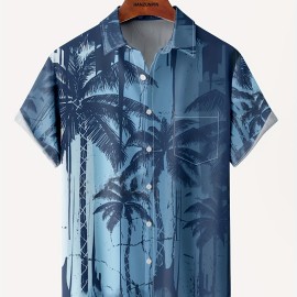 Men's Hawaiian Shirt - Coconut Tree Print, Lightweight and Breathable - Best Sellers