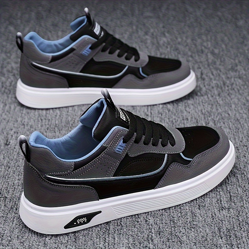 trendy skateboard shoes men s pu leather uppers wear details 7