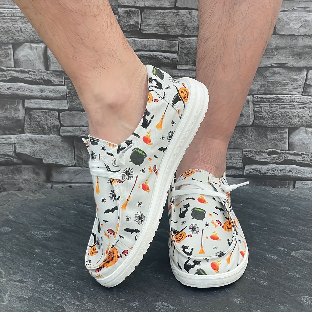 lace shoes halloween elements print casual breathable details 3