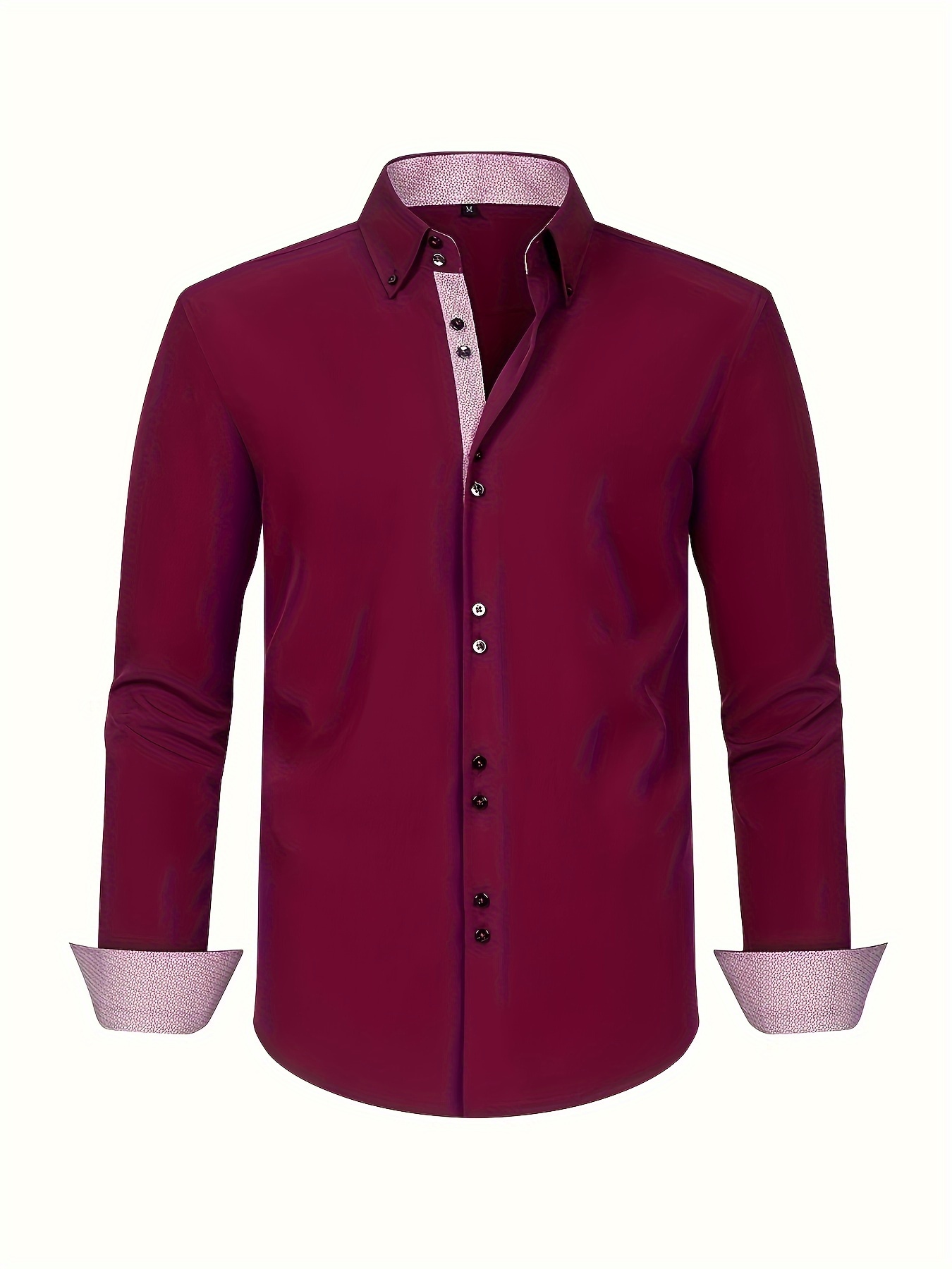 elegant formal mens long sleeve button up shirt for spring fall business meeting occasions mature style details 20