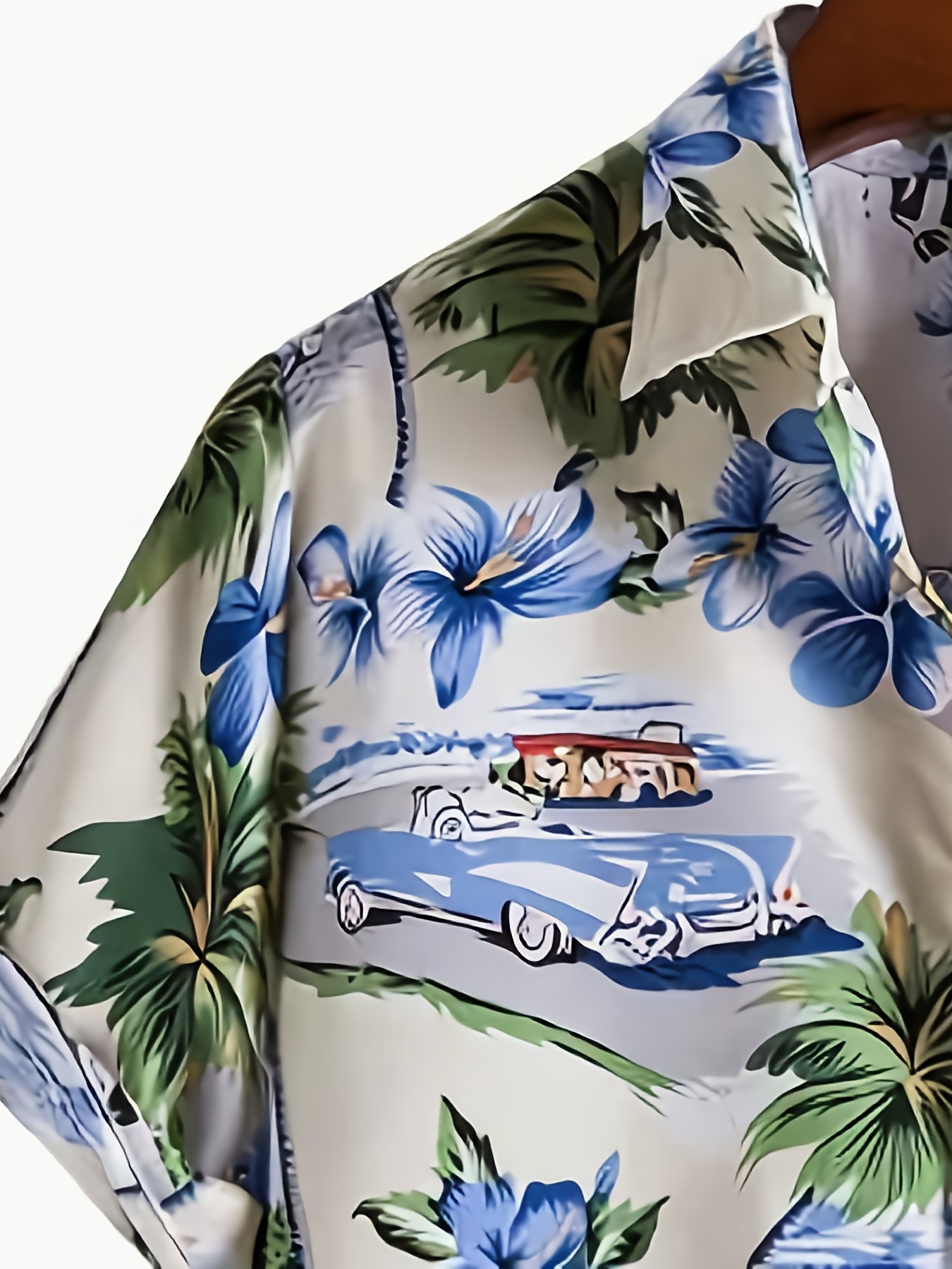 retro cat coconut tree print mens casual short sleeve hawaiian shirt mens shirt for summer vacation resort tops for men gift for men details 2