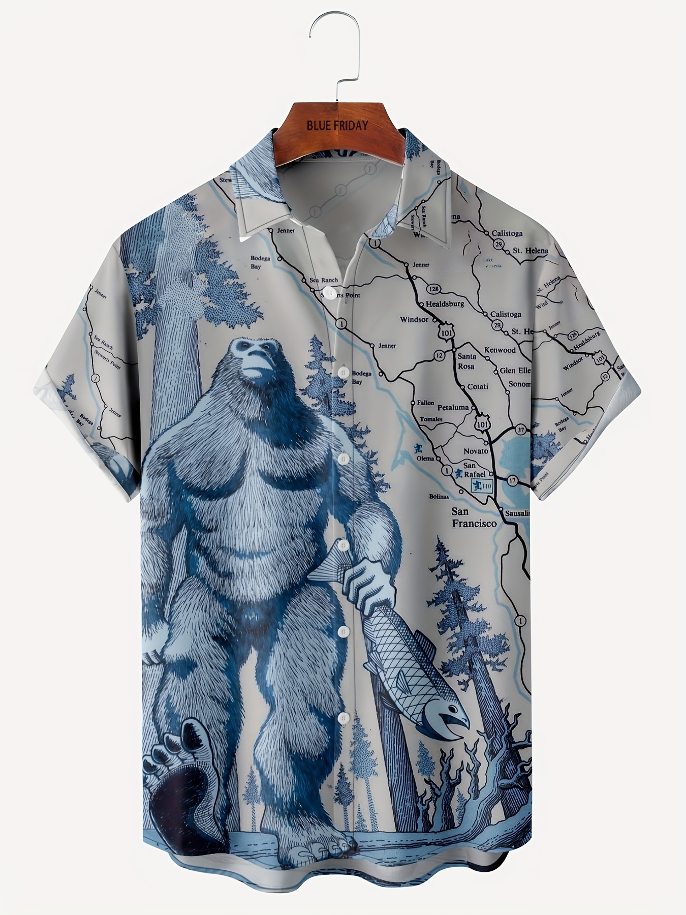 mens coconut tree print hawaiian shirt best sellers details 10