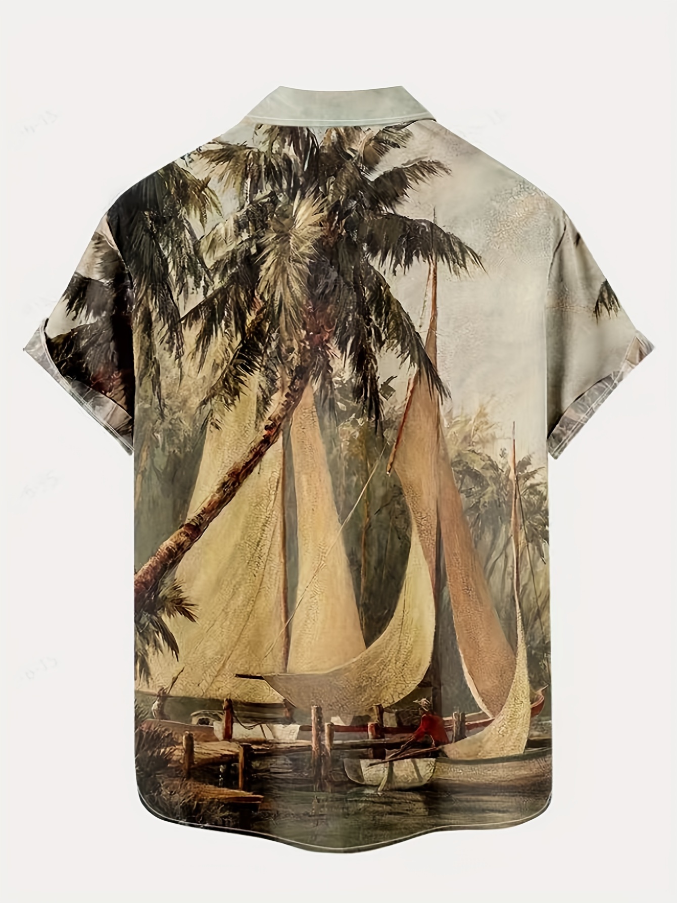 mens coconut tree print hawaiian shirt best sellers details 30